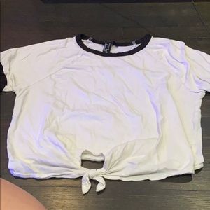 Cropped White Tee